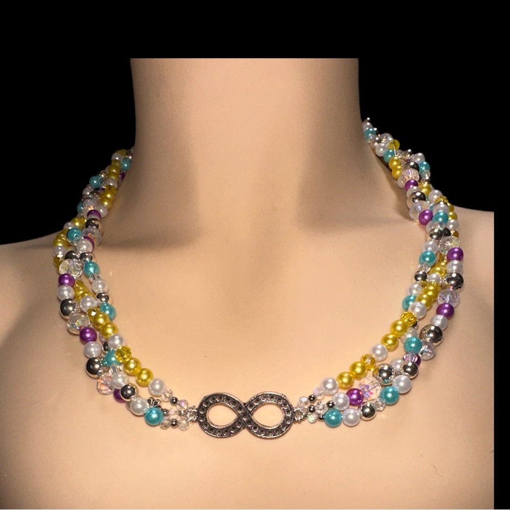 Infinity Beaded Braided Necklace - image 2